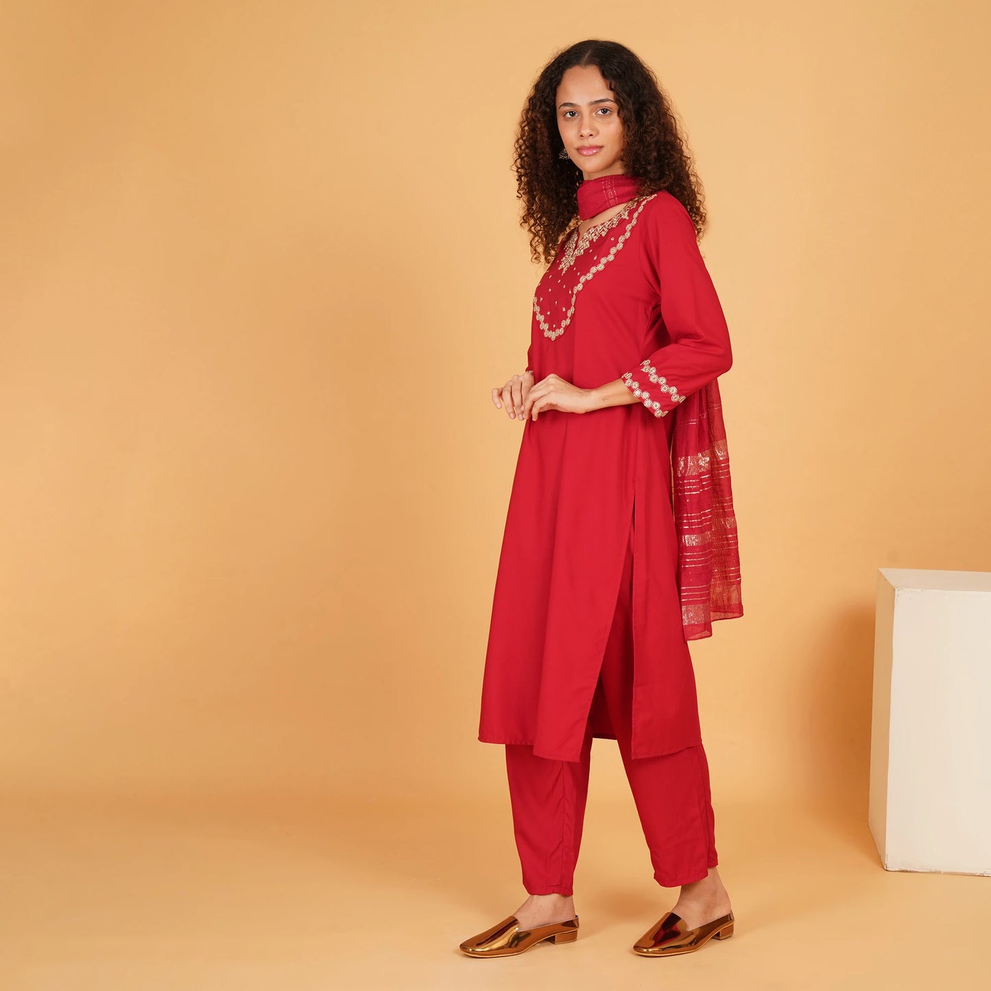 Stelway shiny copper mules footwear for women for parties, weddings at Rs. 1499/- buy online at www.stelway.in