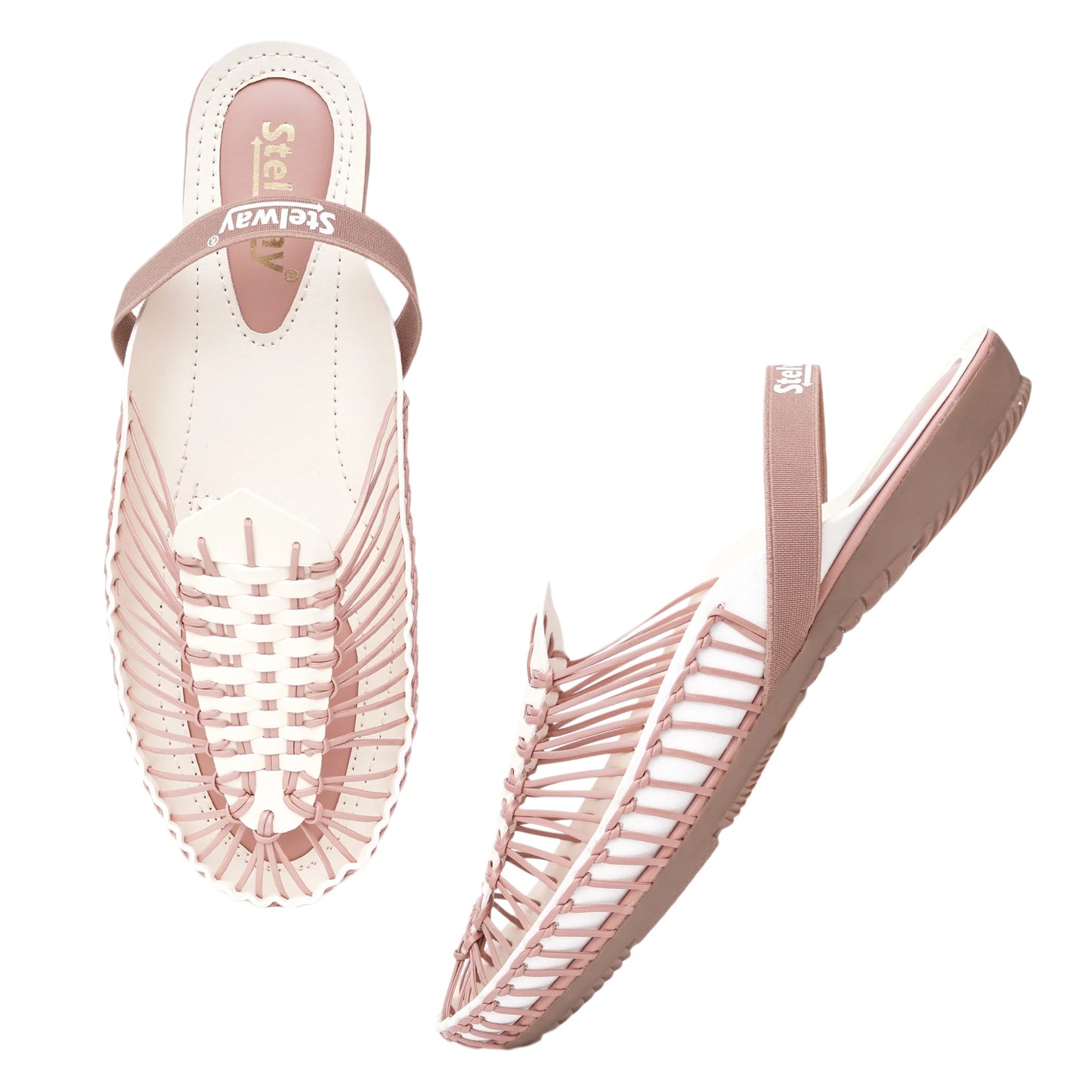 Peach-Cream Handcrafted Clogs