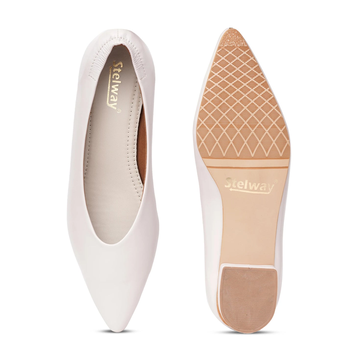 Original Pointed-Toe Off-White Ballerinas