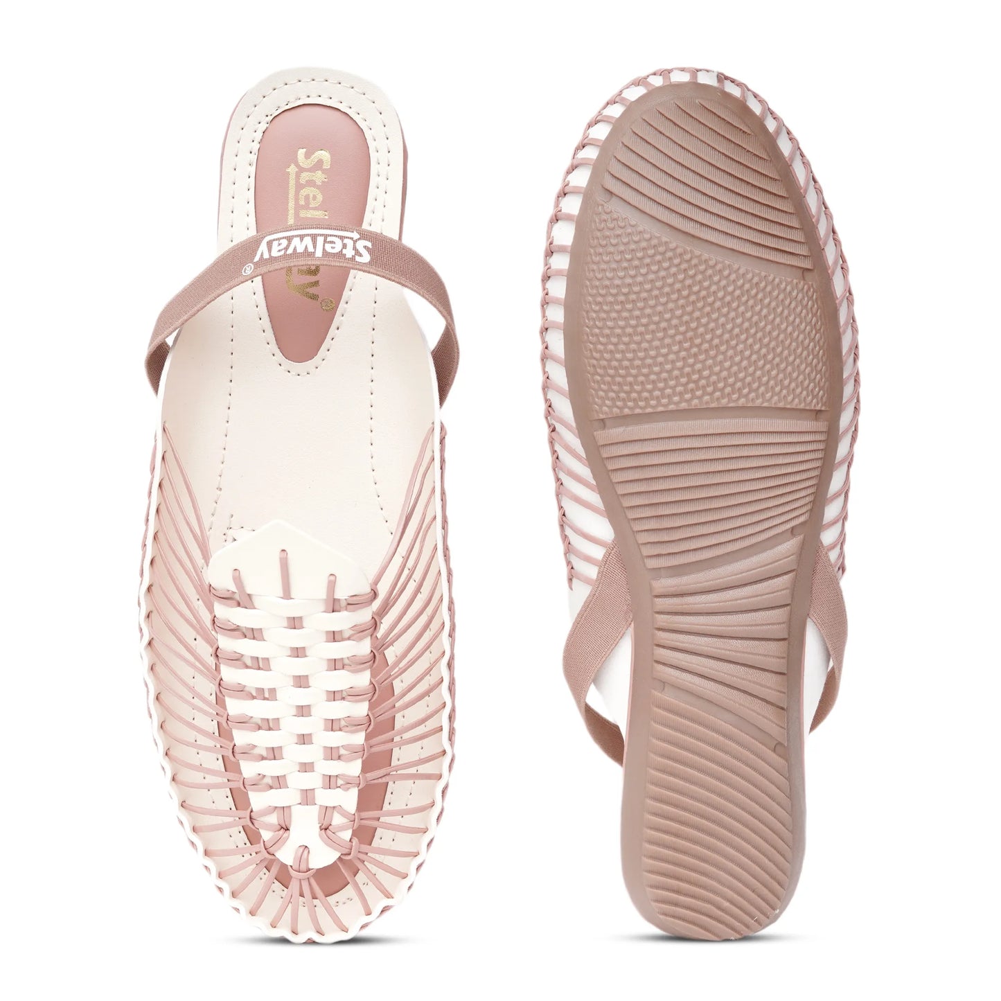 Peach-Cream Handcrafted Clogs