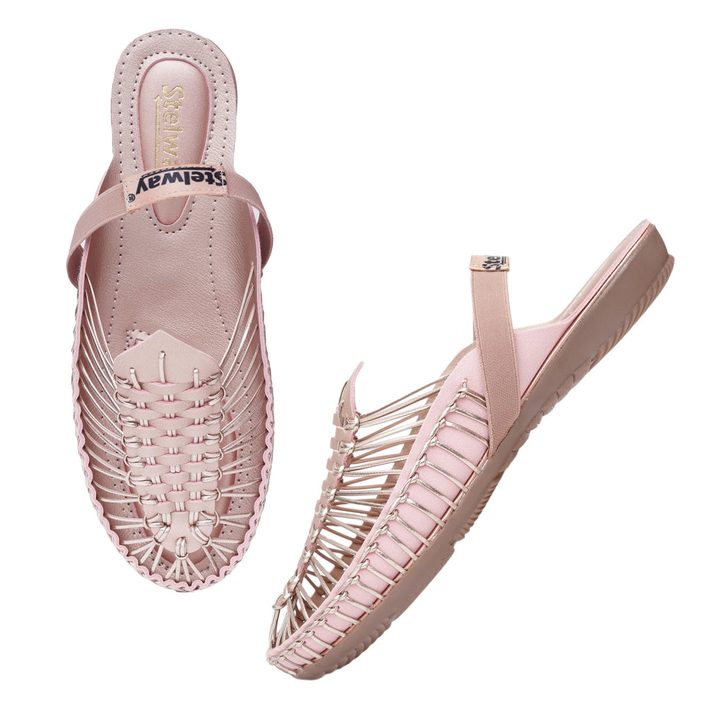 Metallic Rose Gold Handcrafted Clogs