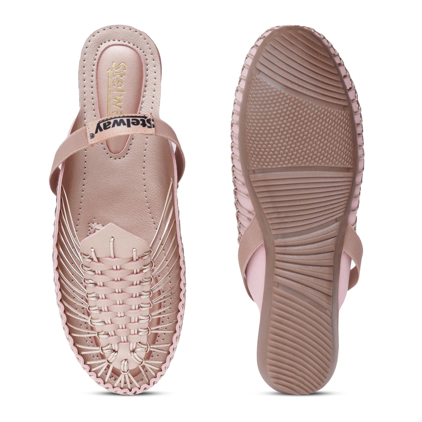 Metallic Rose Gold Handcrafted Clogs