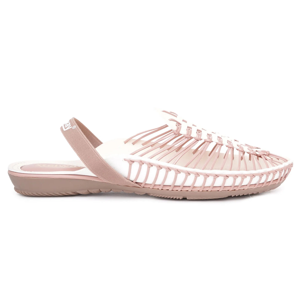 Peach-Cream Handcrafted Clogs